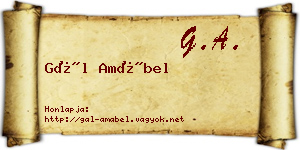 Gál Amábel névjegykártya